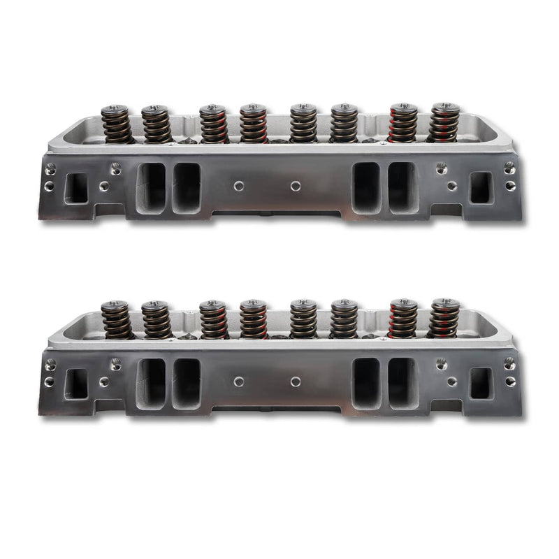 2x Aluminum Cylinder Heads Fit for SBC Chevy 350 190cc 64cc 2.02/1.60 Angle