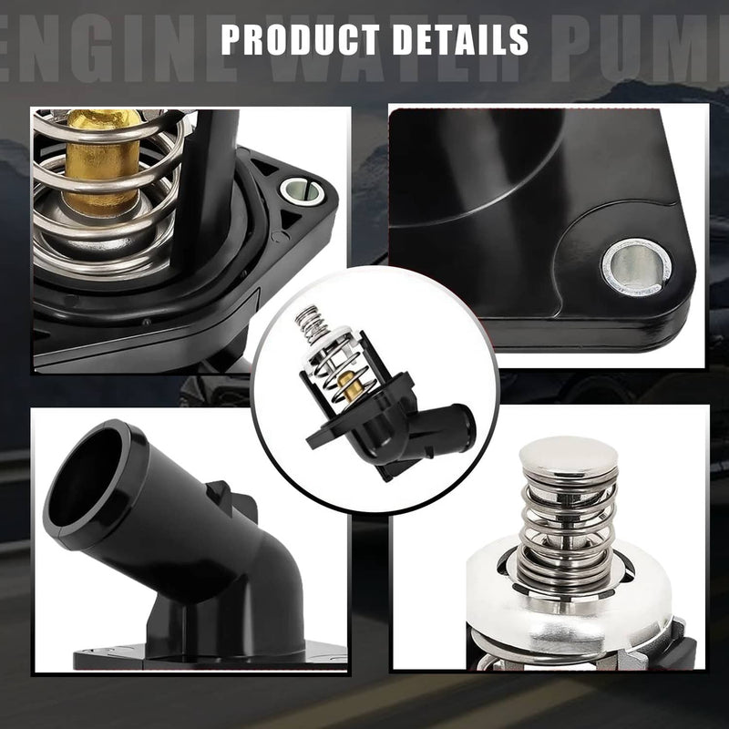 Water Pump with Thermostat for 2014-2020 Chevy Silverado GMC Sierra Cadillac