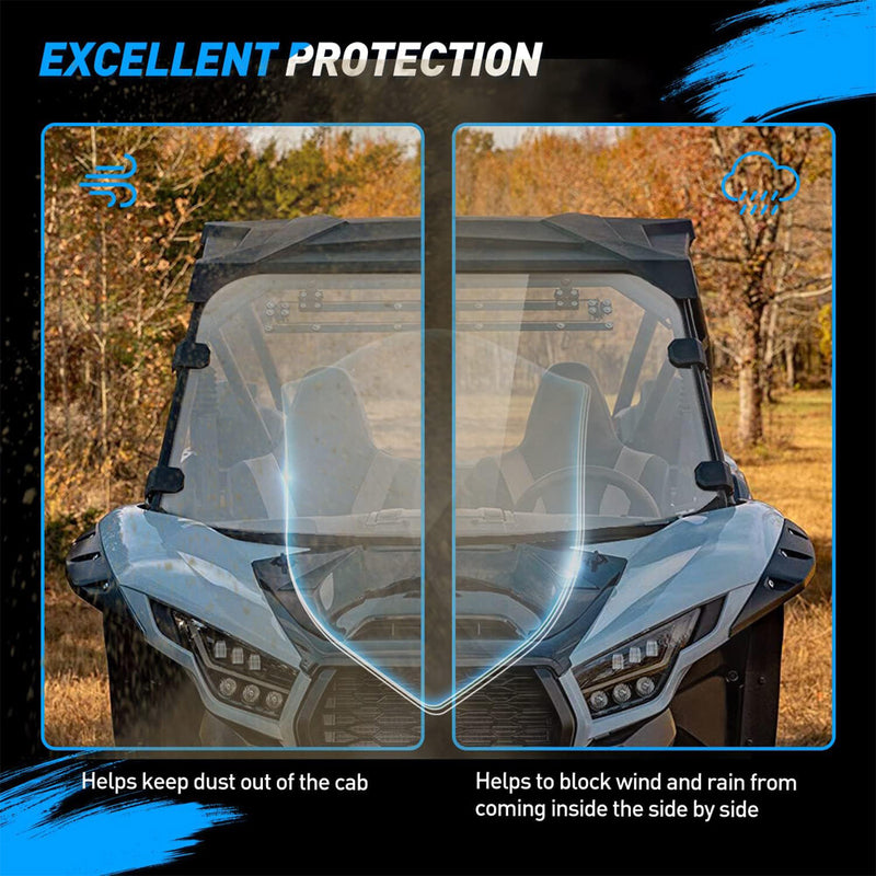 UTV Full Windshield PC for Polaris RZR 570 800 4 800S XP 900 Scratch-Resistant