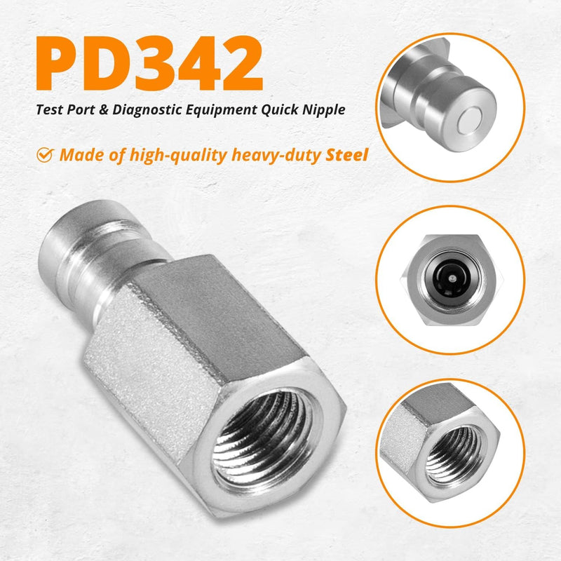 PD342 Series Steel Test Port Diagnostic Quick Nipple Equipment