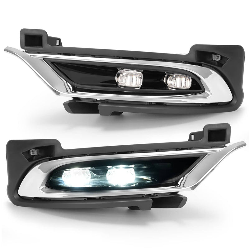 DURAFORCE LED Chrome Fog Lights Driver Passenger Side for Chrysler 300 2015-2024 2021 Pair