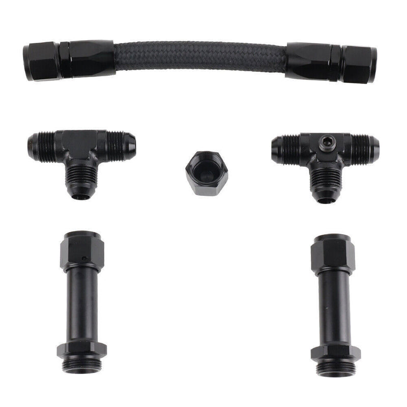 AN8 Dual Feed Carb Fuel Line Braided Kit for Holley 4150 Carburetor