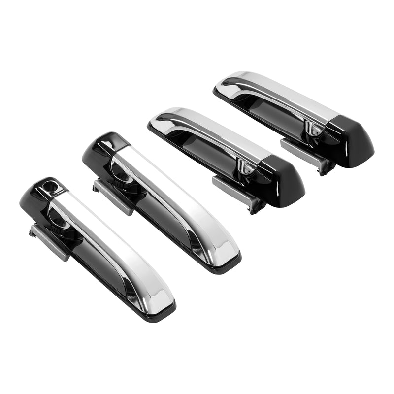 Outside Door Handle for Dodge Ram 1500 2009-24 2500 2011-24 Black Silver 4Pcs