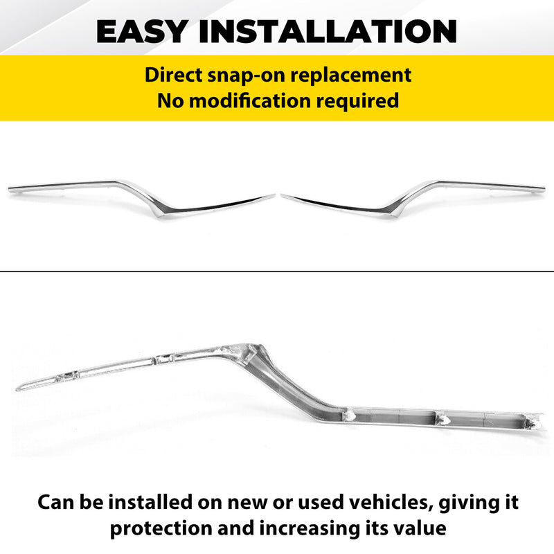 Chrome Trim Grille Headlight Molding for Honda CRV CR-V 2017-2019 Pair
