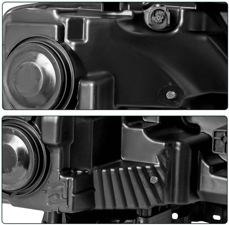 Halogen Headlights Black Clear Right+Left for 2018-2020 Ford F150