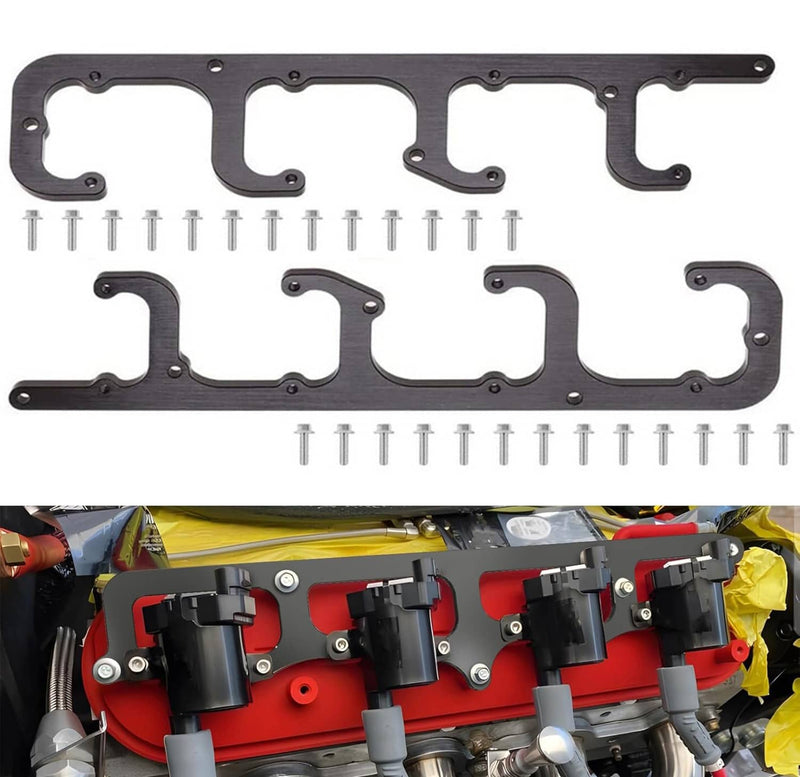 D581 Aluminum Coil Bracket Valve Cover for LS Square 4.8/5.3/5.7/6.0/6.2L LS1