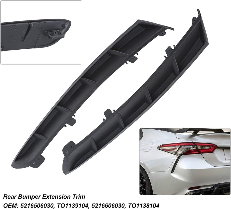 2Pcs for 2018-2023 Toyota Camry Rear Side Bumper Extension Trim Molding LH RH
