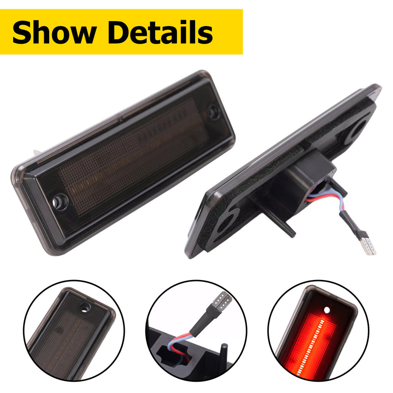 Smoke LED Front & Rear Side Marker Lights for El Camino & Caballero 1978-1987 4x