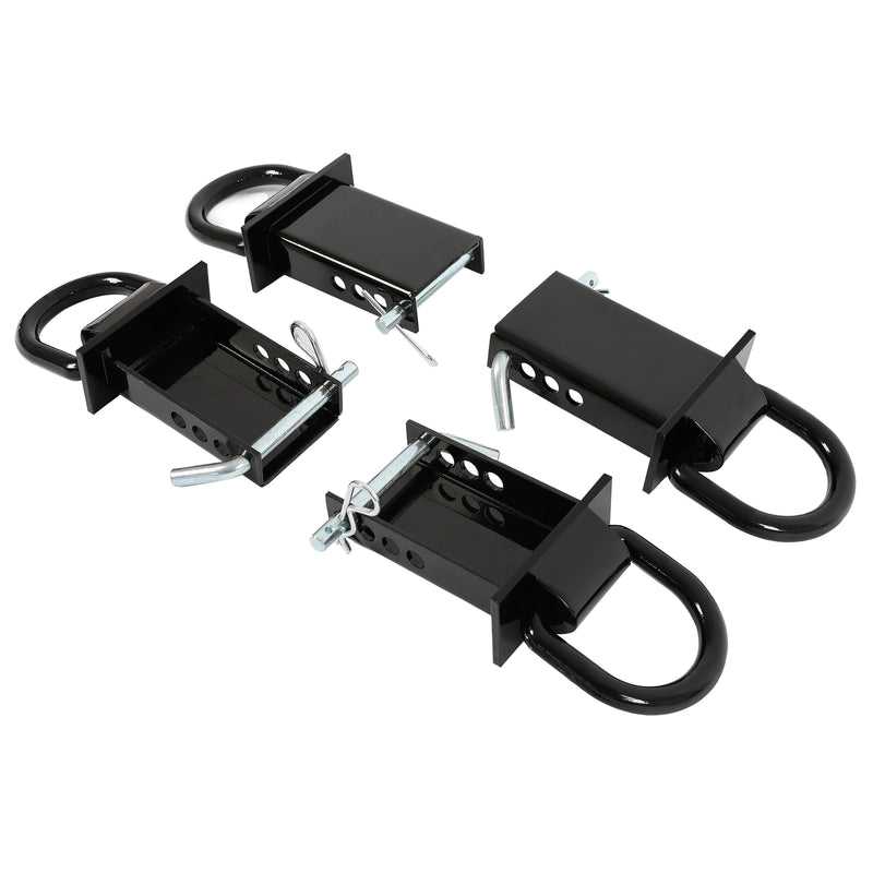 Heavy Duty 4 Pack Trailer Adjustable Stake Pocket D-Ring Zinc 2x4 16200LBS