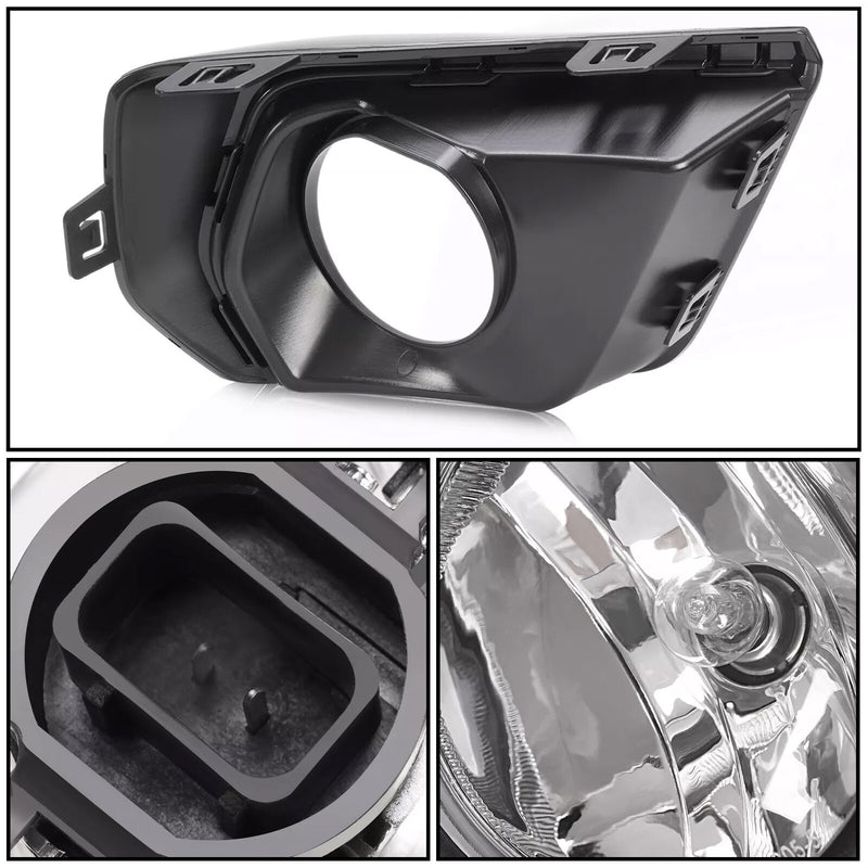 Clear Fog Light for Chevy Colorado 2021-2022 With Bezel Relay Switch Bulb Pair