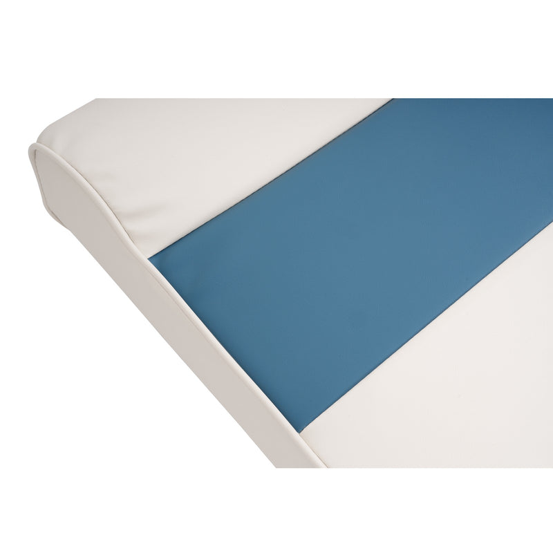#8WD95-1B-204 28" Pontoon Bench Seat Cushion Set Navy White Blue