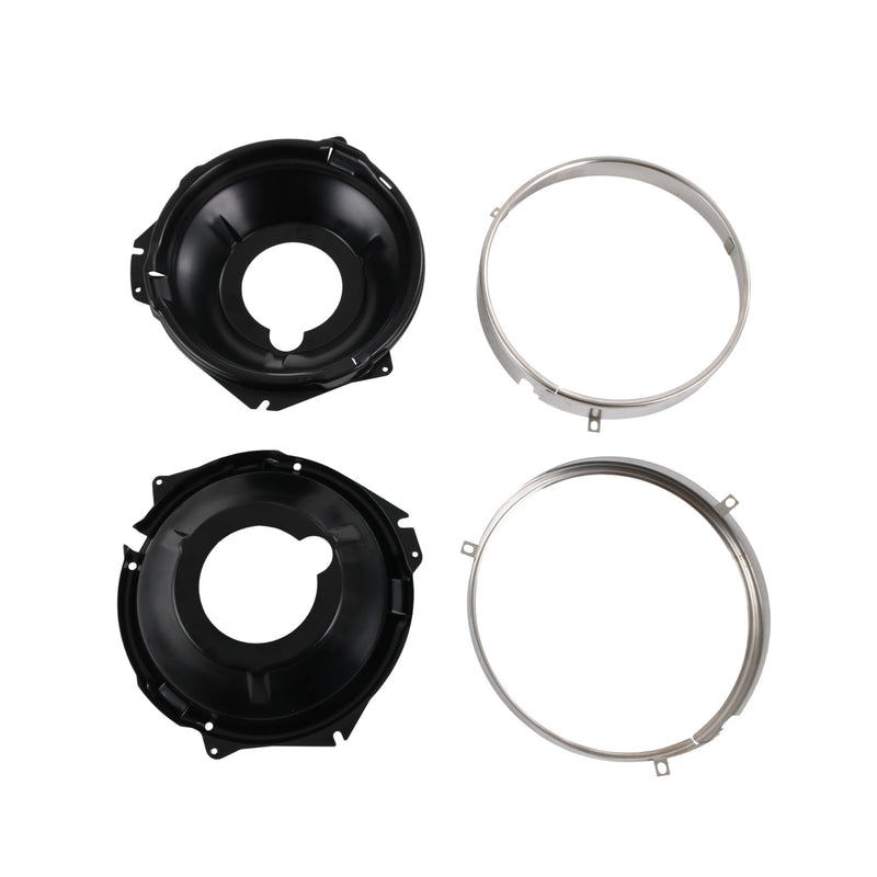 Headlamp Retaining Ring Mounting Bucket Kit for Camaro Nova w/ Hardware 28pcs