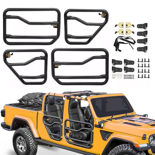 DURAFORCE 77072498AC Steel Tube Doors Half Door for Jeep Gladiator Wrangler JL 2018-2024