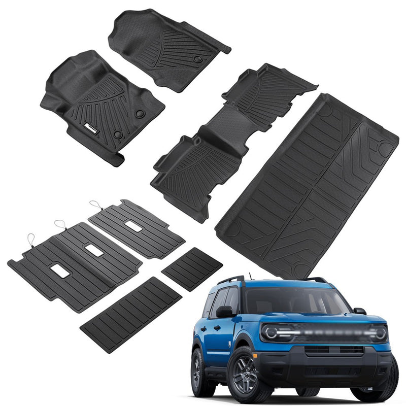 Floor Mats Cargo Liner for Ford Bronco 4-Door 2021-2026 All Weather