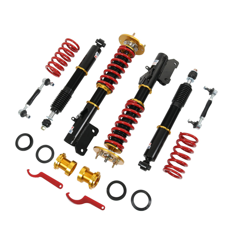 4X Front Rear Coilovers Struts Absorber Adj Height for Ford Mustang 2005-2014