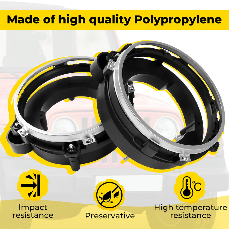 Headlight Bulb Brackets Buckets for Jeep Wrangler 1997-2006 Left Right Side