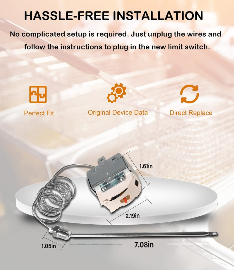 PP10084 High Limit Switch for Pitco Fryer Gas Fryer Safety Thermostat 450°F
