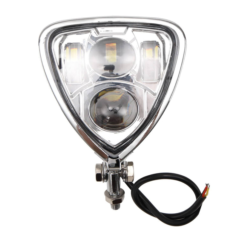 LED Headlight Triangle Headlamp Assembly for Harley Chopper Bobber Cafe Racer