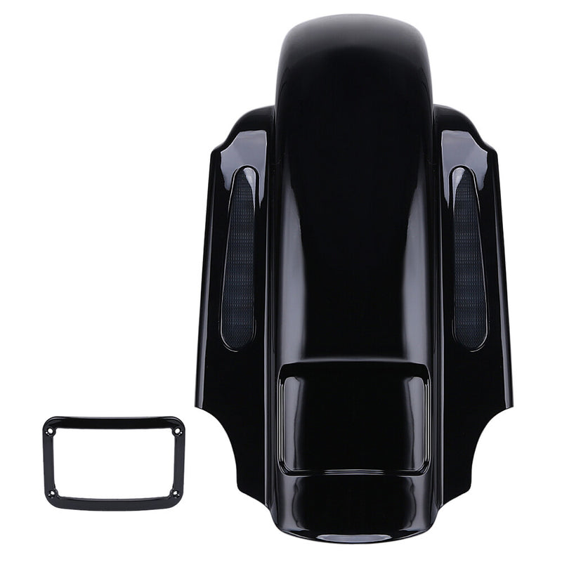 Dual Cut Rear Fender System w/ LED Light for Harley Electra Glide Road King CVO