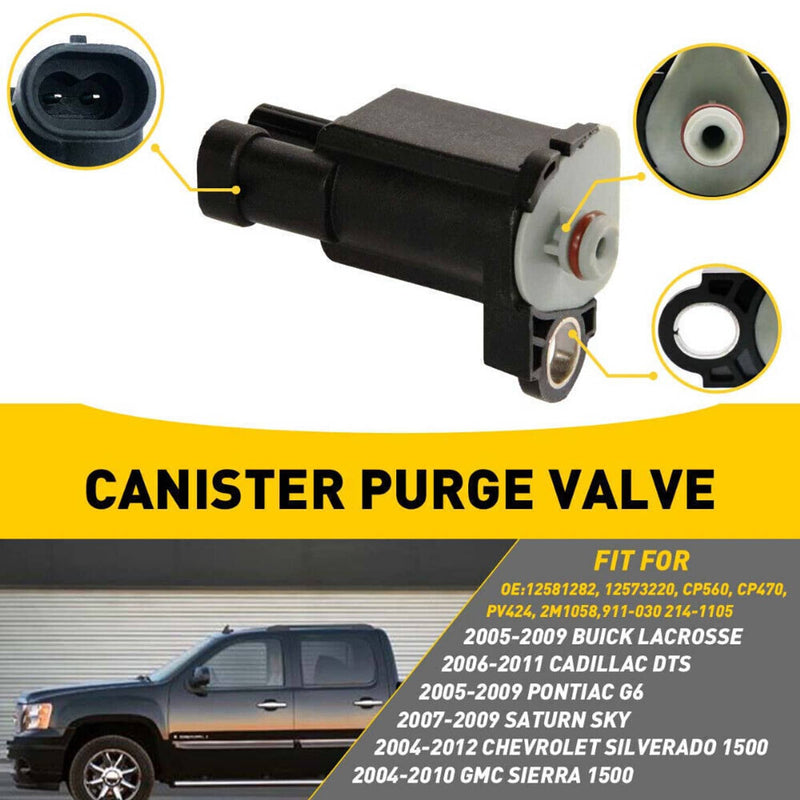 EVAP Vapor Canister Purge Solenoid Valve for Cadillac Chevy GMC Sierra