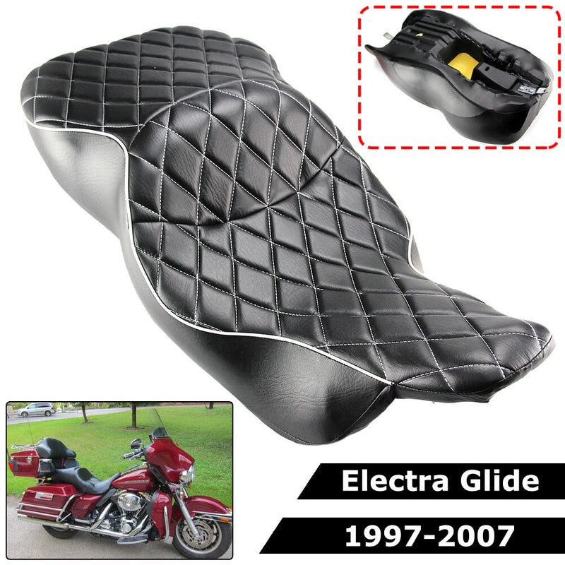 Rider Passenger Seat for Harley Electra Glide Ultra Classic Standard 1997-2007