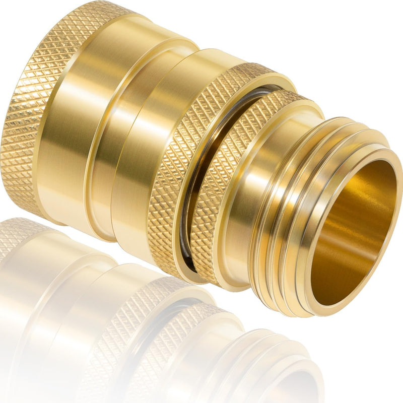22729 Hose Quick Disconnect Set Heavy Duty Brass 3/4 Inch GHT Male Female