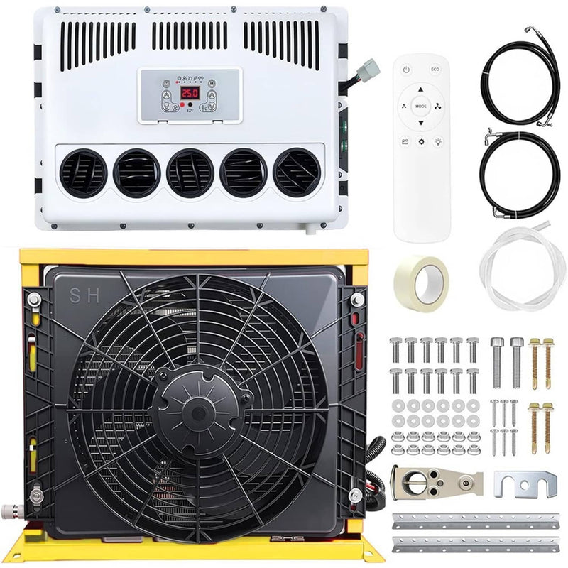 11000 BTU 12V Truck Air Conditioner Split AC for Semi Bus RV Caravan