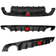 DURAFORCE Glossy Black Rear Bumper Diffuser & Rear Spoiler Fit for 2018-2023 Infiniti Q50