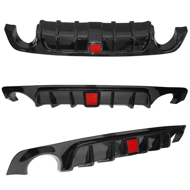 DURAFORCE Glossy Black Rear Bumper Diffuser & Rear Spoiler Fit for 2018-2023 Infiniti Q50