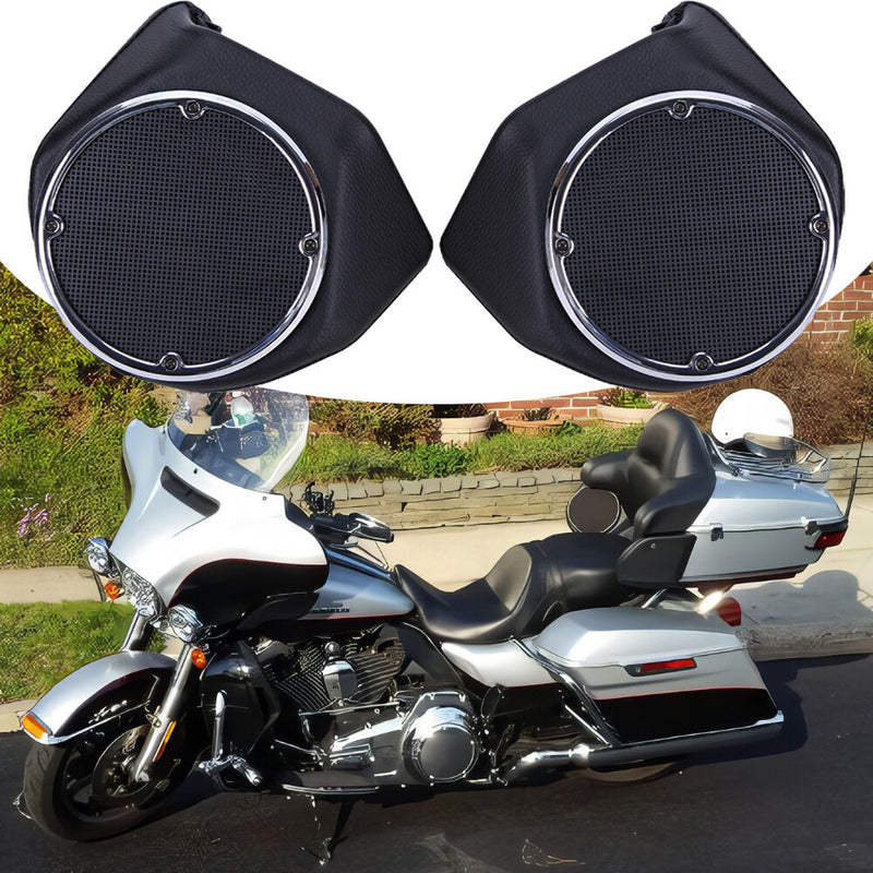 6.5" Speaker Pods Box Pack Trunk for Harley Touring Tour Pak Electra Glide 14-24