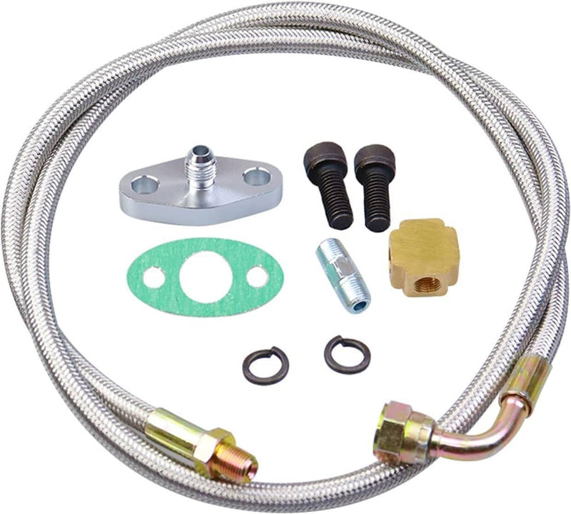 41" Turbo Oil Feed Line Kit for T3 T4 T60 T61 T70 AN4 90 Degree