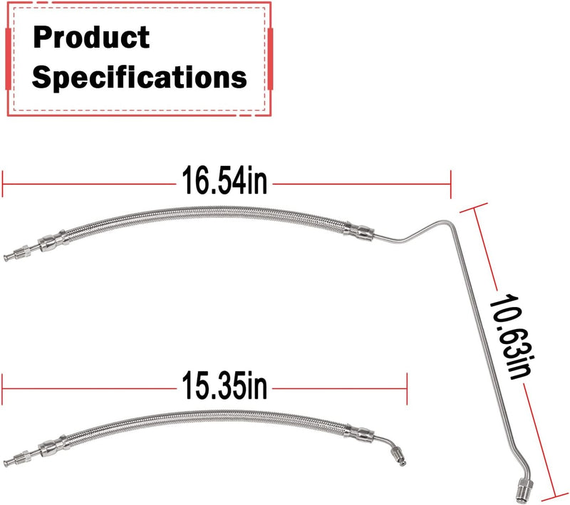 9B-104A Trim Tilt Hydraulic Ram Cylinder Hose Kit for Mercruiser Alpha One