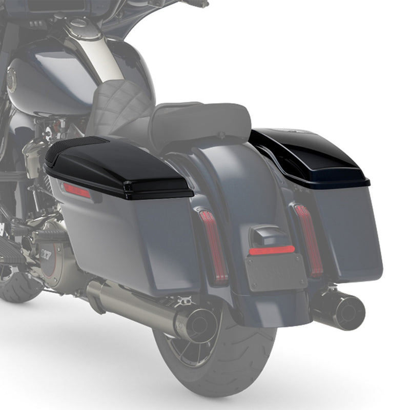 Vivid Black Saddlebag Speaker Lids for Harley Road Glide 2024-up