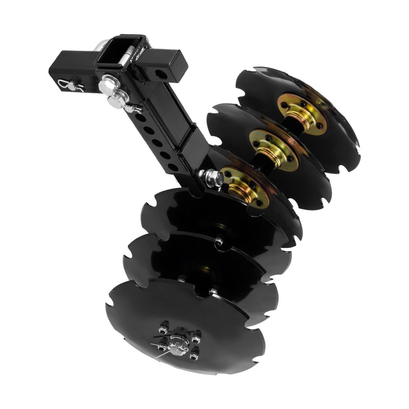 20" Notched Disc Harrow Plow for ATV UTV w/ 6 x Concave 2" Receiver