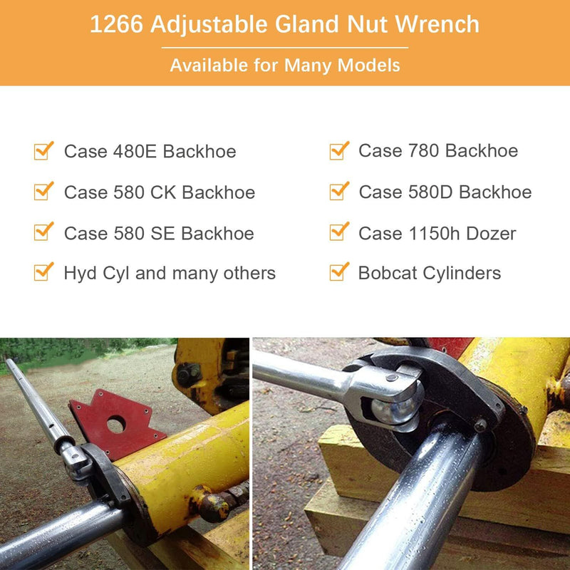 3/4" Drive 1266 Adjustable Gland Packing Nut Spanner Wrench 2" To 6" Pin Tool