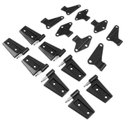 DURAFORCE Door Hinge Replacement Set Black Powder Coat for Jeep Wrangler JK 07-2018 16PCS