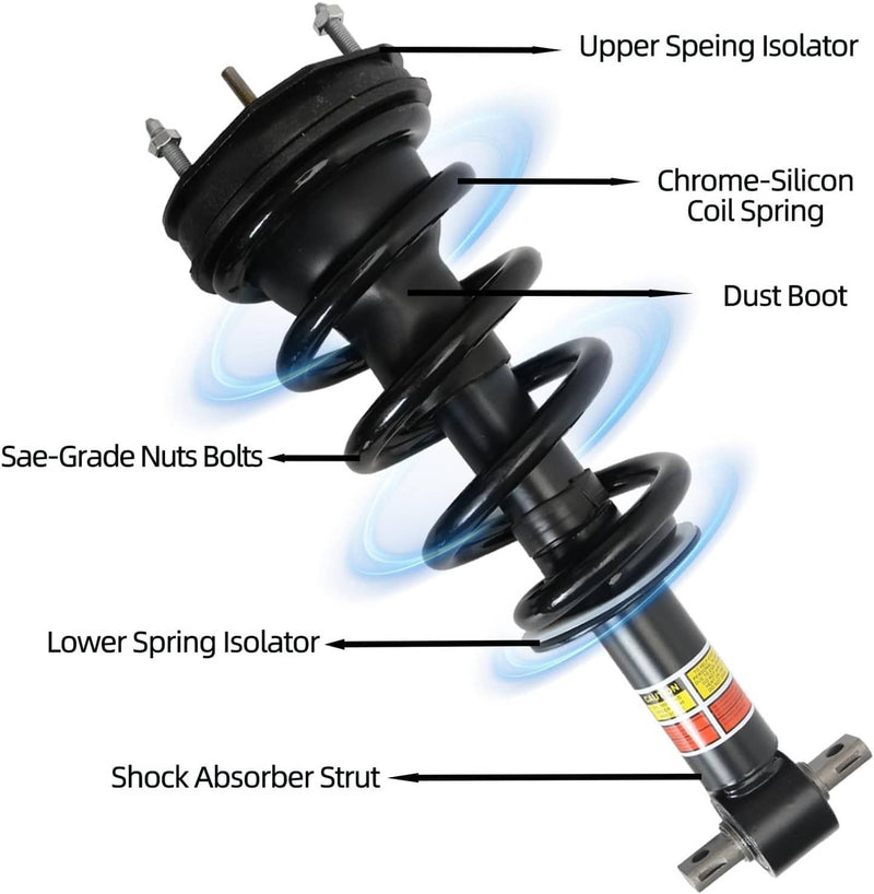 Front Rear Shock Struts w/ Magneride for Cadillac Escalade Tahoe GMC 2007-2014