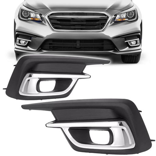 DURAFORCE Pair Fog Light Lamp Covers Bezels for Subaru Legacy 2018-2019 Left Right Side