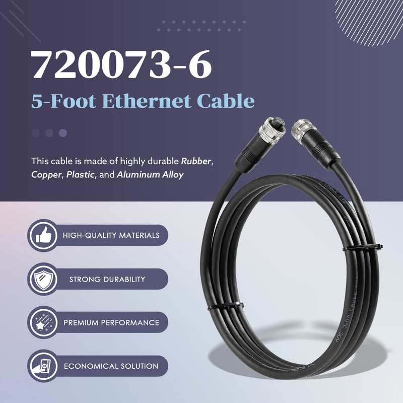 720073-6 Boat Ethernet Cable AS EC 5E Ethernet Cord Replace for Humminbird