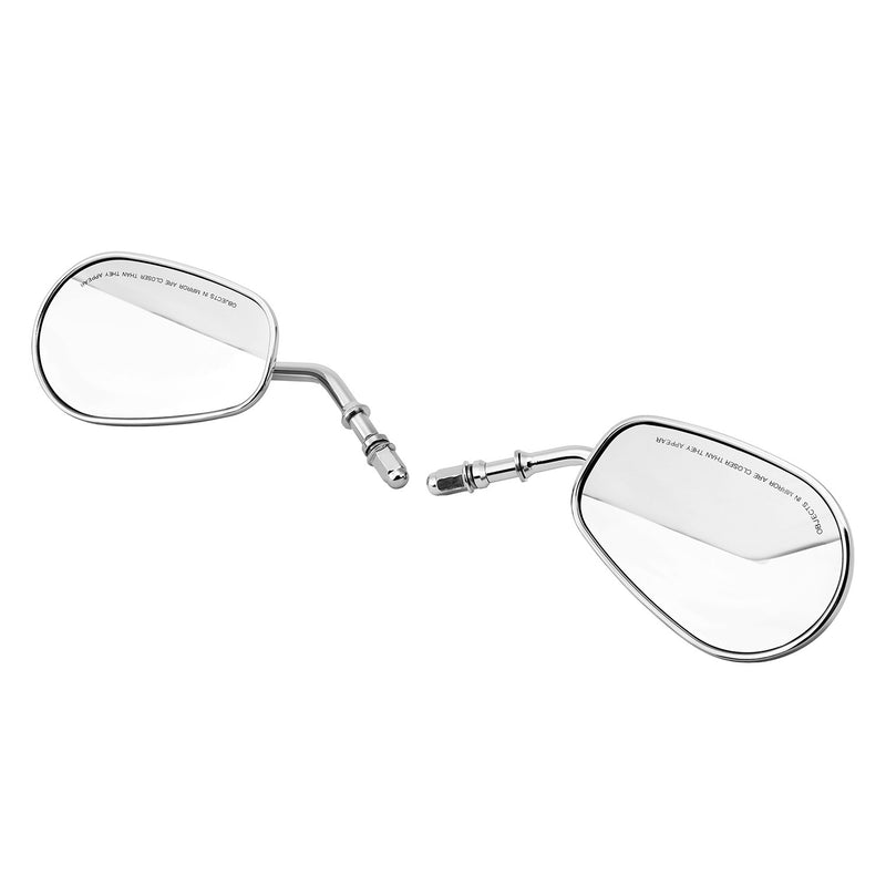 Chrome Teardrop Rear View Mirrors 8mm for Harley Touring Road King Electra Glide