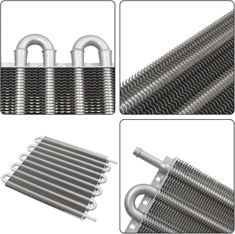 10 Rows Remote Transmission Oil Cooler Radiator Converter Kit Universal Aluminum