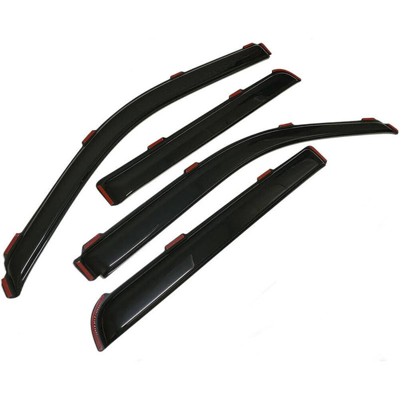 In-Channel Window Vent Visor Sun Rain Guard for Ford F-150 Super Crew 2009-2014