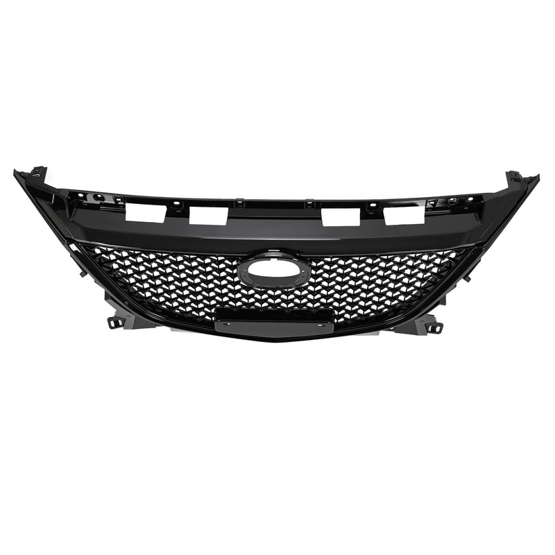 DURAFORCE 15 Honeycomb Upper Grille Bumper Assembly Set for Mazda 3 Axela 2014-2016 Black