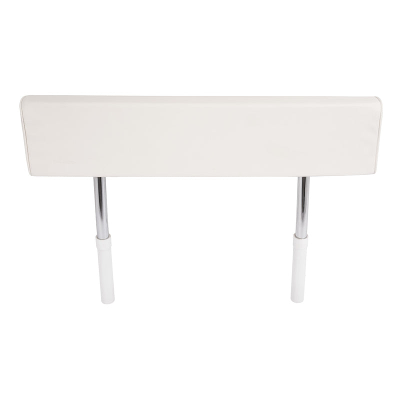 Universal Boat Seat Backrest with Folding Arms Leaning Post White Silver