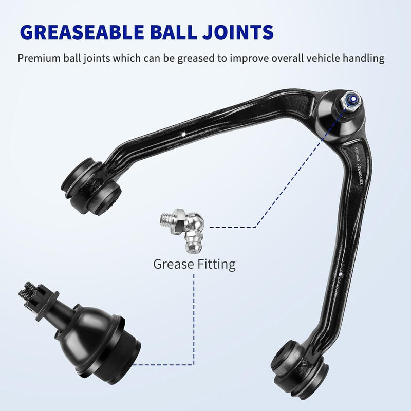 13Pcs Front Upper Control Arms Tie Rods Idler Arm Kit for Chevy Silverado