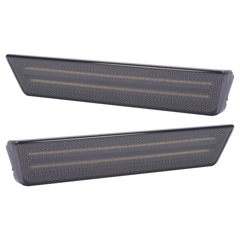 DURAFORCE White/Smoke Rear Bumper LED Side Marker Lights for Dodge Charger 2011-2014 Pair