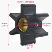 DURAFORCE 09-808B-1 Water Pump Impeller for Johnson for Jabsco 22405-0001-P for Onan