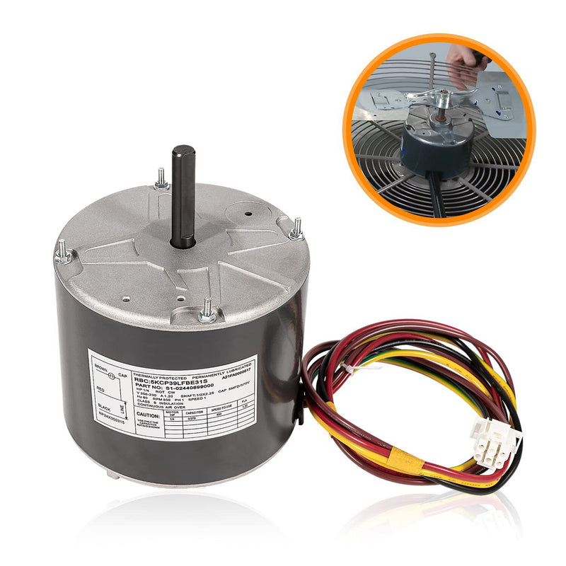 F48AA68A50 Condenser Fan Motor for A.O. Smith York Coleman 1/4 HP 208-230V