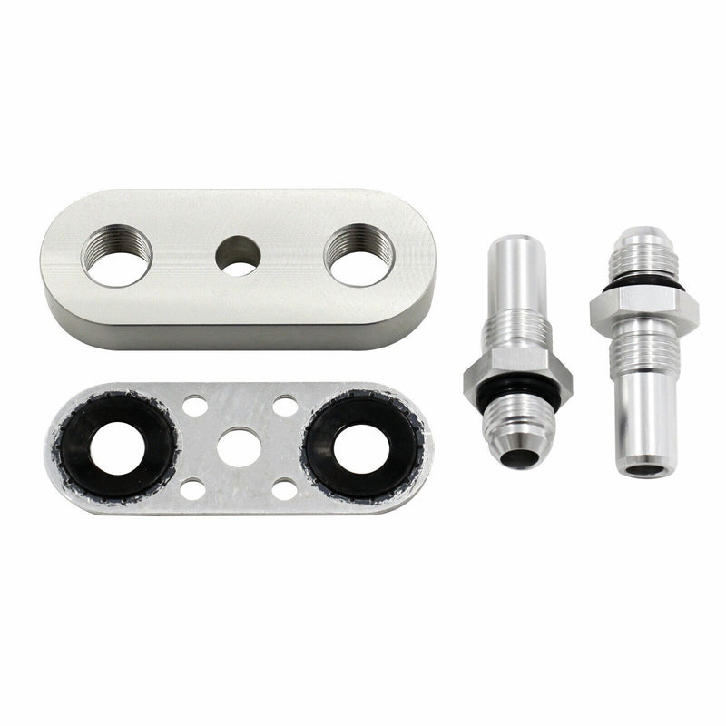 Transmission Cooler Line Adapter Plate with 6AN Fittings Seal 6L80E 6L90E 8L90E