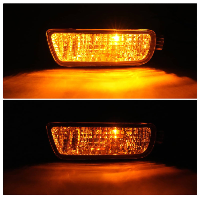 DURAFORCE Pair Bumper Turn Signal Lights for Toyota Tacoma 2001-2004 Driver Passenger Side